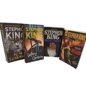 Stephen King Books Lot Of 4 Paperback Joyland Delores Claiborne Pet Semetary